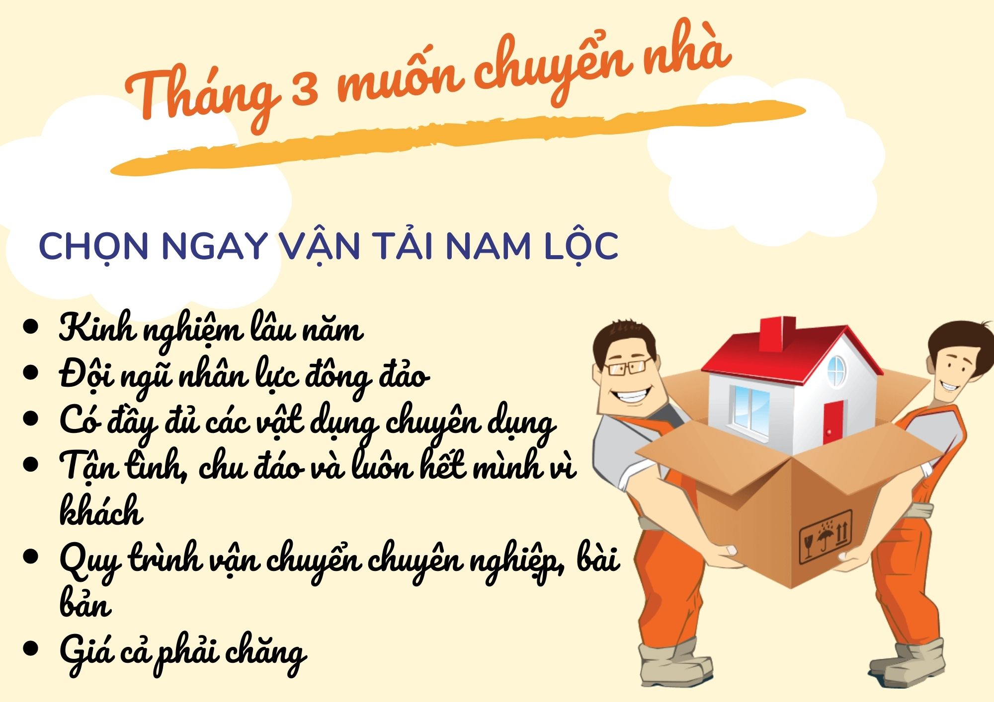 Tháng 3, khách cần chuyển nhà tại Vinh gọi ngay Vận tải Nam Lộc